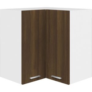 VidaXL Hoekkast Hangend 57x57x60 cm Bewerkt Hout Bruineiken