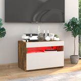 vidaXL Tv-meubel met LED-verlichting 60x35x40 cm - Gerookt Eikenkleurig