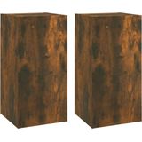 VidaXL TV-meubelen 2 st 30,5x30x60 cm - Bewerkt Hout - Gerookt Eikenkleur