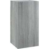 VidaXL TV-meubel 2 st 30,5x30x60 cm Bewerkt Hout Grijs Sonoma Eiken