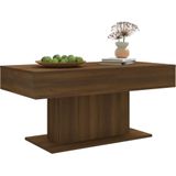 VidaXL Salontafel 96x50x45 cm Bewerkt Hout Bruineikenkleurig