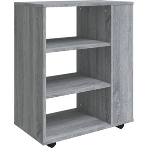 VidaXL Verrijdbare Kast 60x35x75 cm - Bewerkt Hout - Grijs Sonoma Eiken