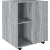 VidaXL Verrijdbare Kast 60x53x72 cm - Bewerkt Hout - Grijs Sonoma Eiken