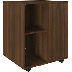 VidaXL Verrijdbare Kast 60x53x72 cm - Bewerkt Hout - Bruineikenkleurig