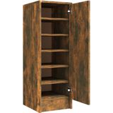 vidaXL Schuhregal Räuchereiche 32x35x92 cm Holzwerkstoff