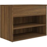 VidaXL Schoenenbank 60x30x45 cm - Bewerkt Hout - Bruineikenkleurig