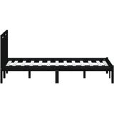 Massivholzbett Schwarz Kiefer 140x190 cm vidaXL