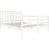 VidaXL Bedframe Massief Hout Wit 140x200 cm