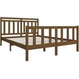 VidaXL Bedframe Massief Hout Honingbruin 150x200 cm - King Size