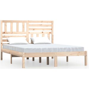 vidaXL Bedframe massief grenenhout 150x200 cm