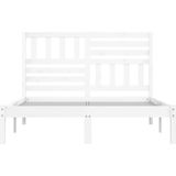 vidaXL - Bedframe - massief - grenenhout - witx200 - cm