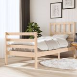 vidaXL - Bedframe - massief - houtx190 - cm