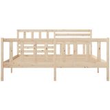 vidaXL Bedframe massief hout 135x190 cm