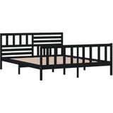 vidaXL-Bedframe-massief-hout-zwart-120x200-cm