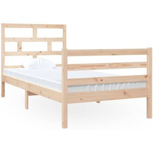 vidaXL Massivholzbett 90x190 cm