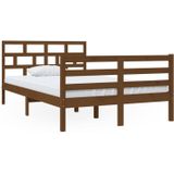 vidaXL Bedframe massief hout honingbruin 120x190 cm 4FT Small Double