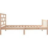 vidaXL Bedframe massief grenenhout zwart 75x190 cm