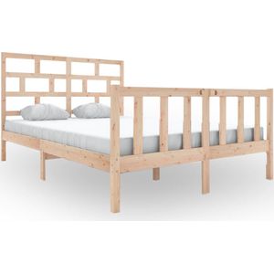 vidaXL Bedframe massief grenenhout 160x200 cm