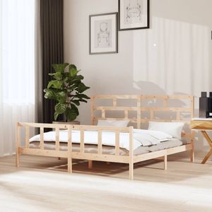 VidaXL Bedframe Massief Grenenhout 200x200 cm