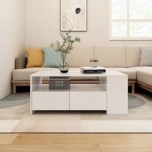 vidaXL - Salontafel - Zwart - Bewerkt Hout