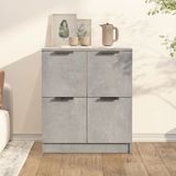 VidaXL Dressoir 60x30x70 cm - Bewerkt Hout - Betongrijs