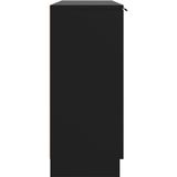 vidaXL Sideboard Schwarz 90,5x30x70 cm Holzwerkstoff