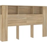 vidaXL Kopfteil mit Ablagen Sonoma-Eiche 160x18,5x104,5 cm