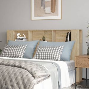 vidaXL Kopfteil mit Ablagen Sonoma-Eiche 180x18,5x104,5 cm