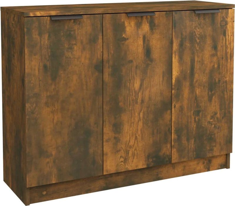 VidaXL Dressoir 90,5x30x70 cm - Bewerkt Hout - Gerookt Eikenkleurig