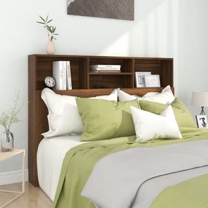 vidaXL Kopfteil mit Ablagen Braun Eichen-Optik 140x19x103,5 cm