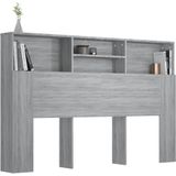 Kopfteil mit Ablagen Grau Sonoma 160x19x103,5 cm Vidaxl