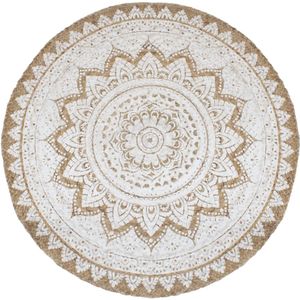 vidaXL-Tapijt-met-print-rond-210-cm-gevlochten-jute