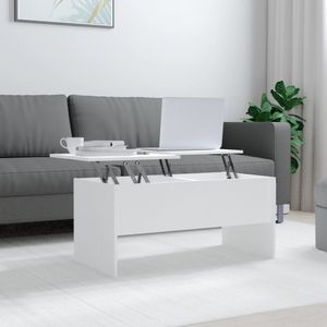 vidaXL Salontafel 102x50,5x46,5 cm bewerkt hout wit