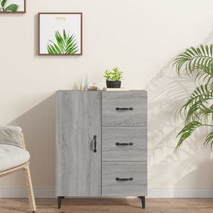 VidaXL Dressoir 69,5x34x90 cm Bewerkt Hout Grijs Sonoma Eiken