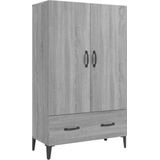 VidaXL Hoge Kast 70x31x115 cm Bewerkt Hout Grijs Sonoma Eiken