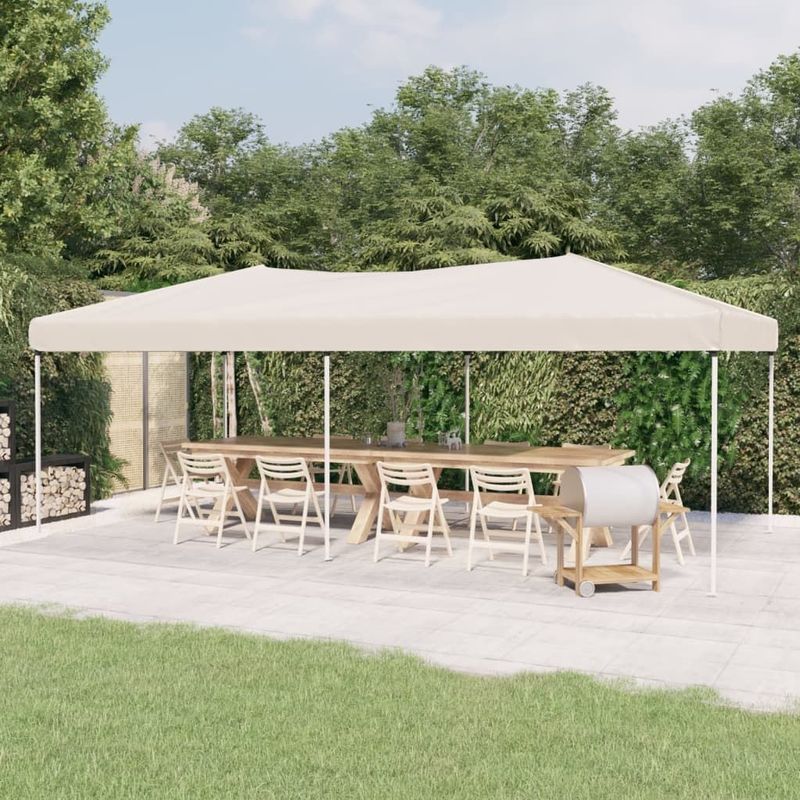 VidaXL Inklapbare Partytent 3x6m Crèmekleurig