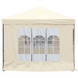 vidaXL - Partytent - inklapbaar - met - zijwanden - 3x6 - m - crèmekleurig