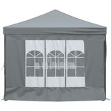 vidaXL - Partytent - inklapbaar - met - zijwanden - 3x6 - m - antracietkleurig