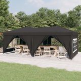 vidaXL - Partytent - inklapbaar - met - zijwanden - 3x6 - m - antracietkleurig