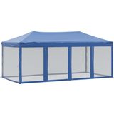 VidaXL Inklapbare Partytent 3x6m Blauw - Met Zijwanden