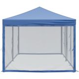 VidaXL Inklapbare Partytent 3x6m Blauw - Met Zijwanden