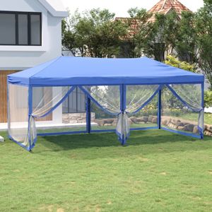 Herrselsam Tuinpaviljoen, 3 x 6 m, met 6 zijwanden en 4 ramen, stabiel paviljoen, waterdicht, met uv-bescherming, partytent, tuintent voor buiten, feesten, bruiloften, wit