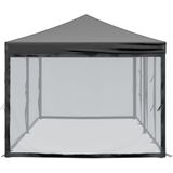vidaXL - Partytent - inklapbaar - met - zijwanden - 3x6 - m - zwart