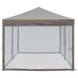 vidaXL - Partytent - inklapbaar - met - zijwanden - 3x6 - m - taupe