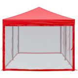 vidaXL - Partytent - inklapbaar - met - zijwanden - 3x6 - m - rood