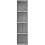 vidaXL-Boekenkast-/-tv-meubel-36x30x143-cm-grijs-sonoma-eikenkleurig