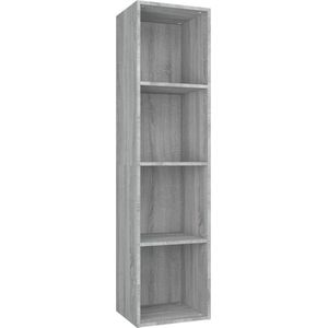 vidaXL-Boekenkast-/-tv-meubel-36x30x143-cm-grijs-sonoma-eikenkleurig