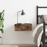 vidaXL Hängender Nachttisch Räuchereiche 40x30x15 cm Holzwerkstoff