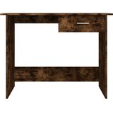 vidaXL Bureau - Gerookt Eiken - Bewerkte Hout