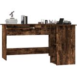 vidaXL - Hoekbureau - Bewerkte Hout - Gerookt Eikenkleurig - 120x140x75 cm